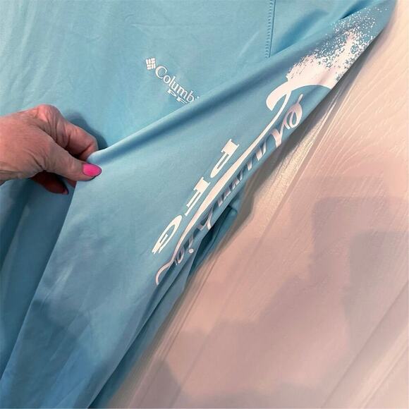 Columbia Men's Terminal Tackle Long Sleeve Shirt  Blue Size L Sun Protection - Picture 4 of 11